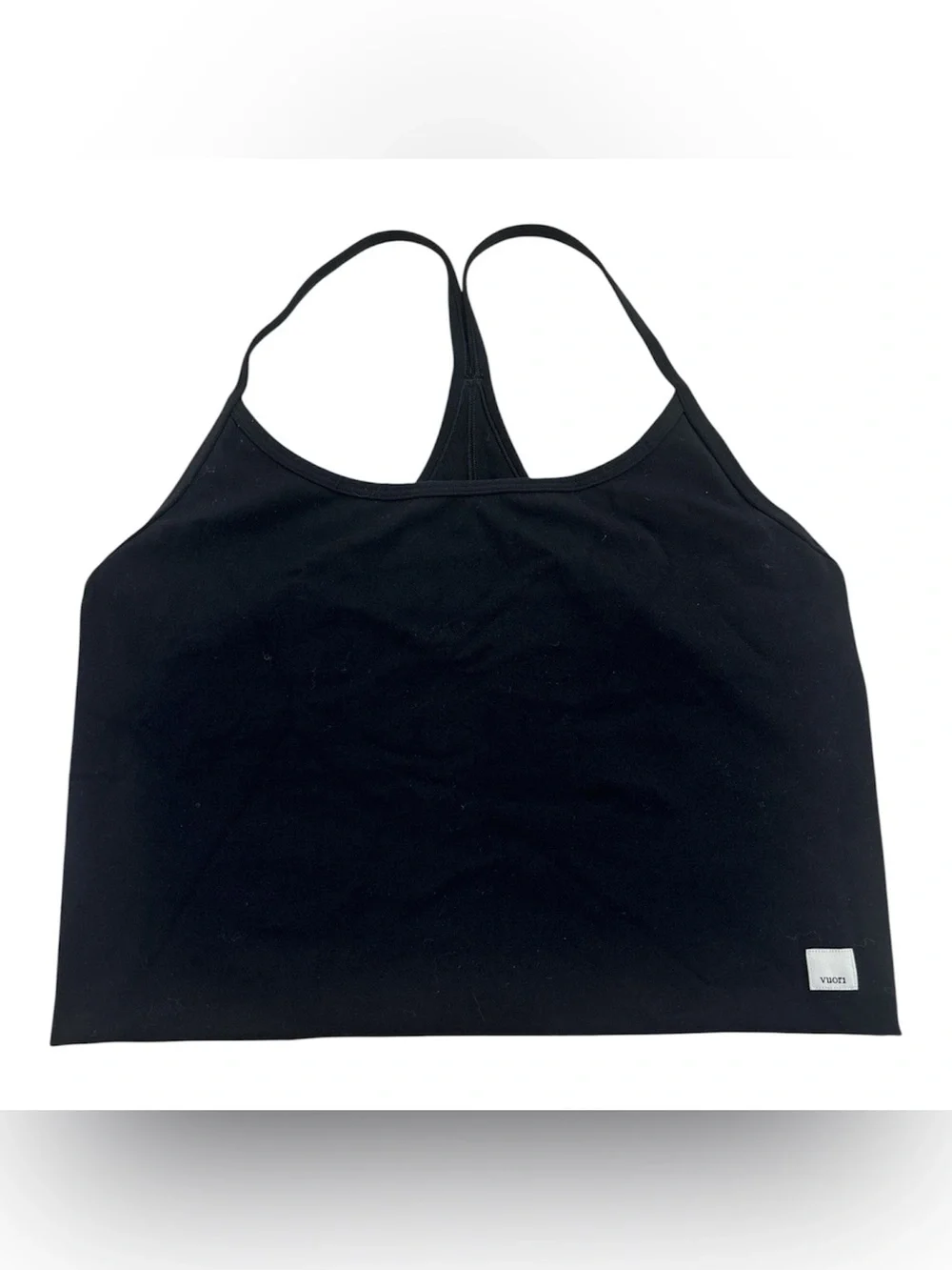 Vuori AllTheFeels Crop Performance Black Camisole size Large